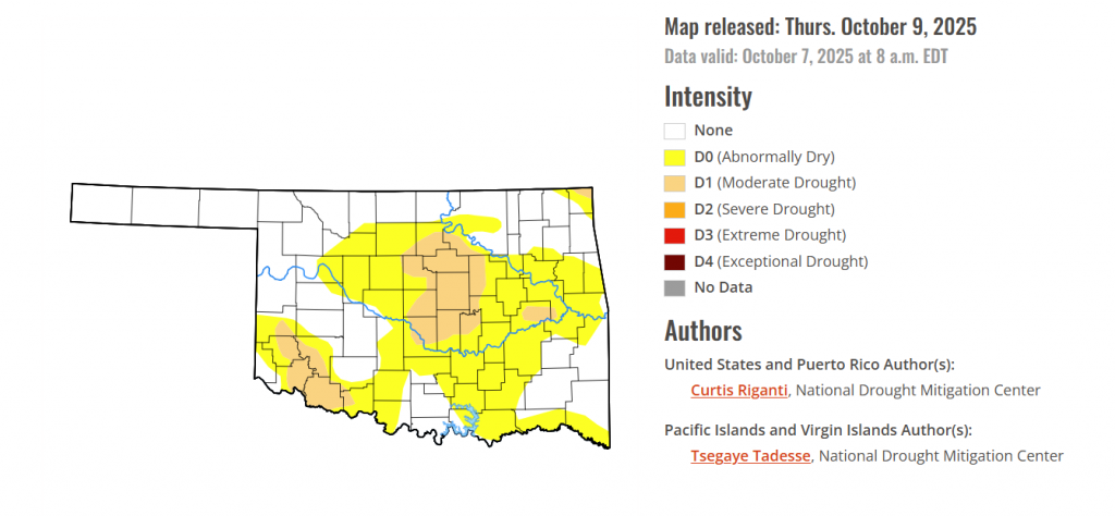 Oklahoma Drought Monitor 