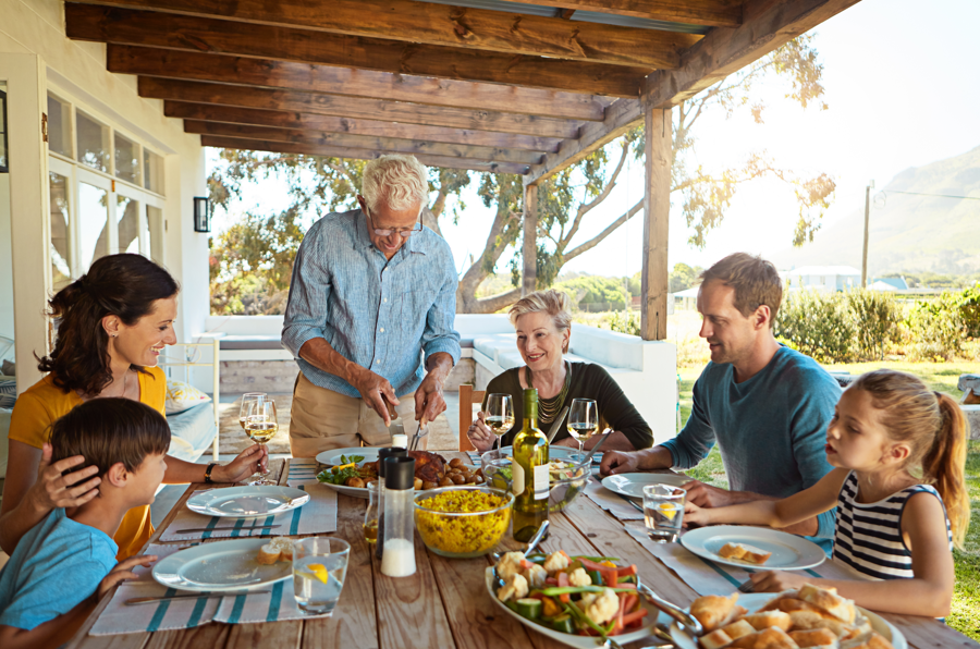 family eating
