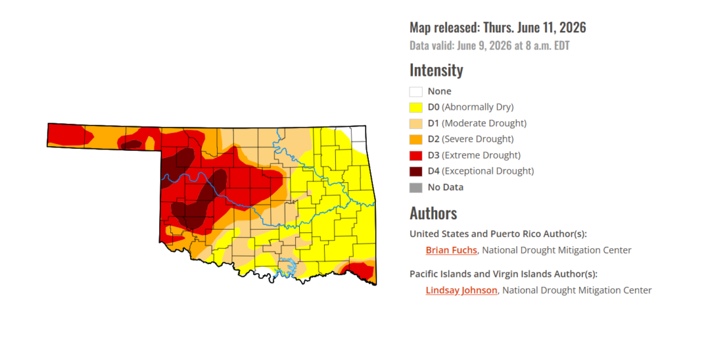 Oklahoma drought map
