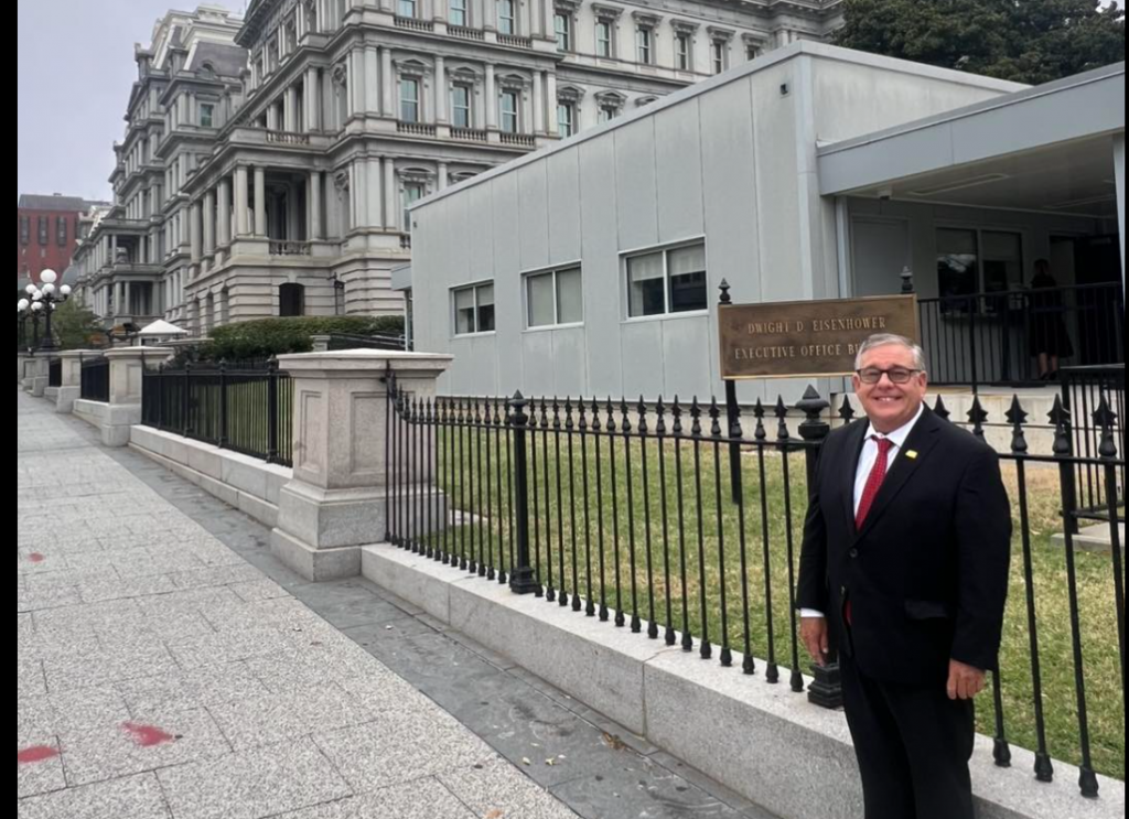 AFR President Scott Blubaugh outside the White house 
