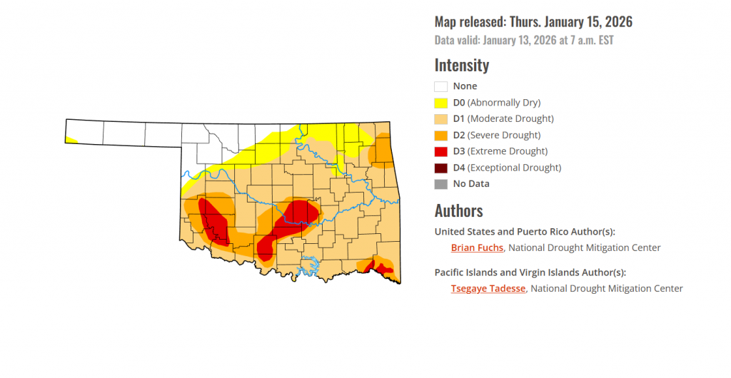 oklahoma drought map
