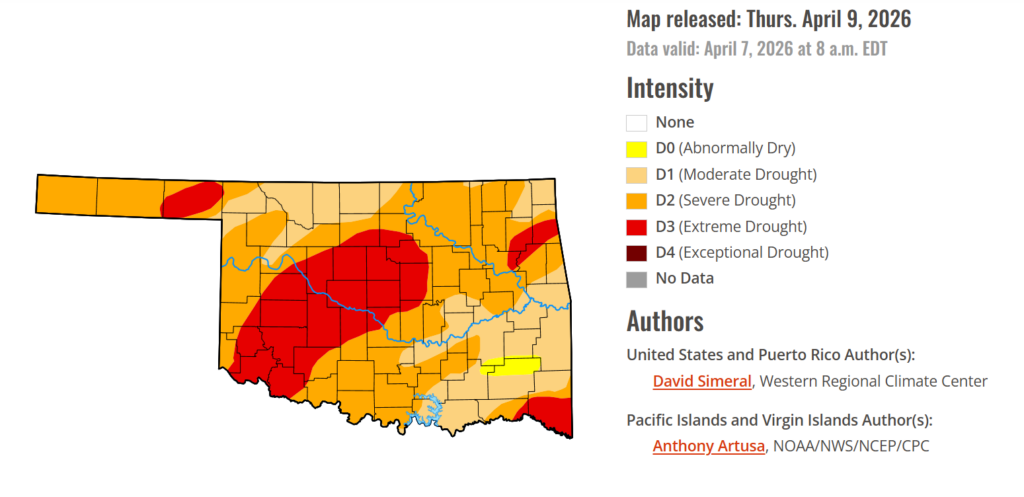 oklahoma drought map
