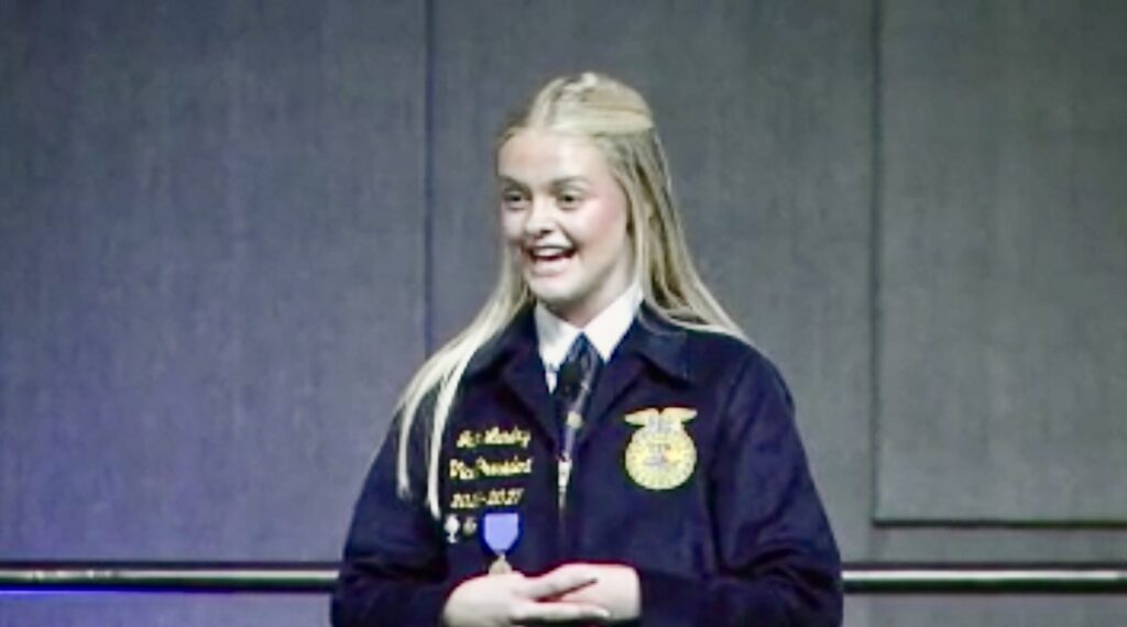 Jayln Lundry of Haworth FFA- in the Final Four of the National Creed Contest, 2026