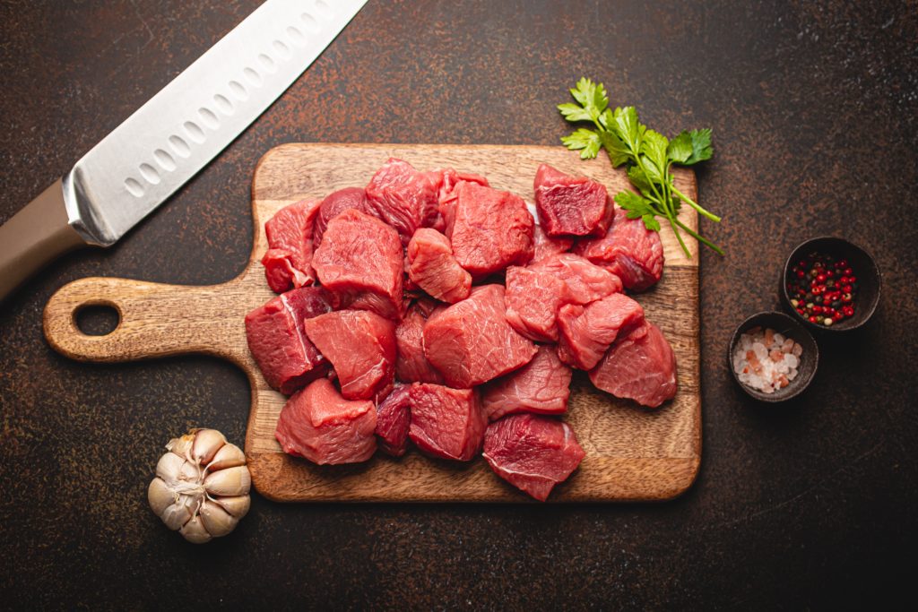 beef on chopping block
