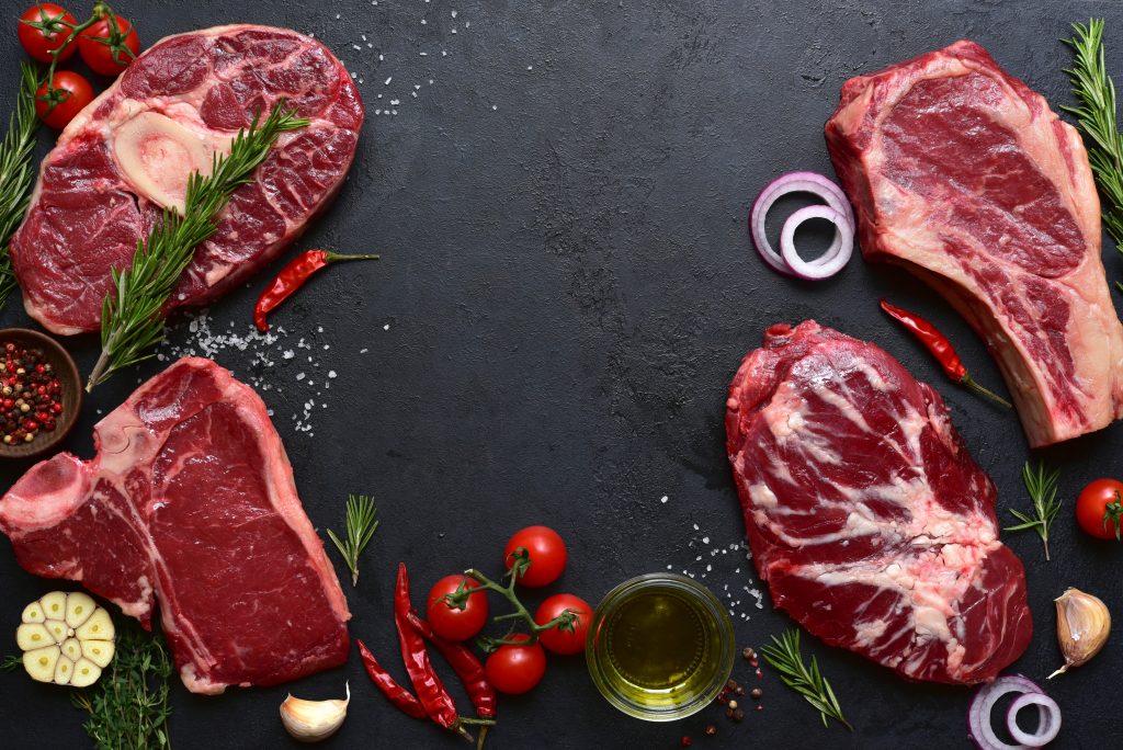 beef on table